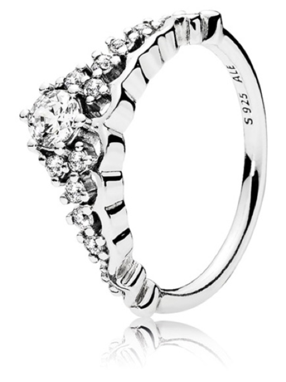 Genuine Retired PANDORA Fairytale Tiara Ring; 196226CZ
